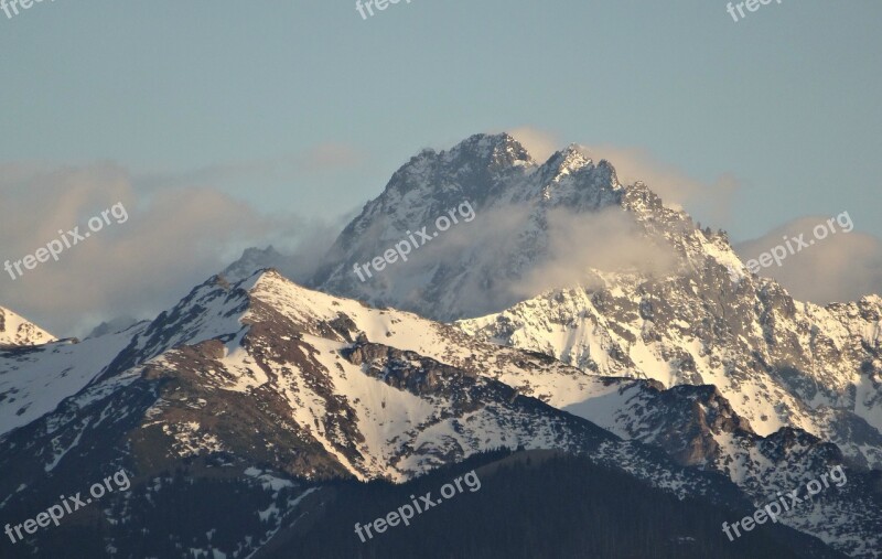 Tatry Mountains The High Tatras Landscape Tops