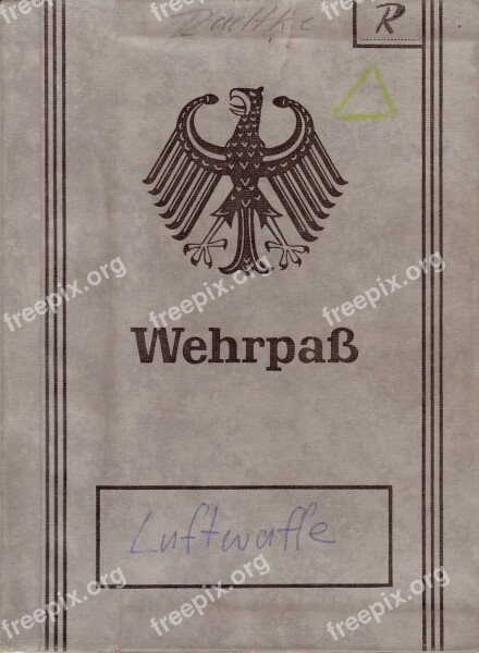 Wehrpaß Document Military Soldier Air Force