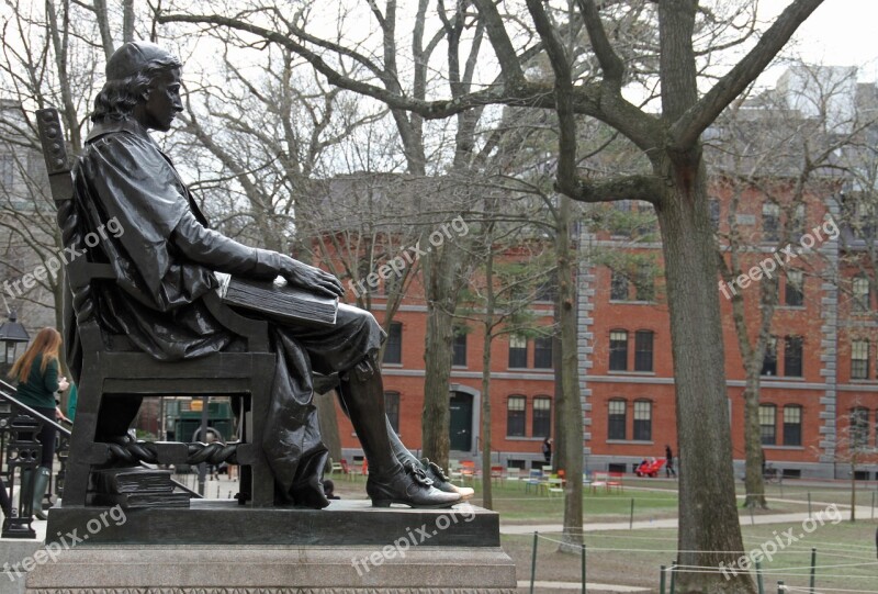 Harvard Boston Statue Bronze Attraction