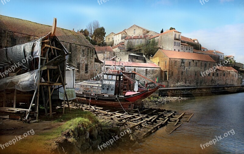 Landscape Urbana Shipyard Porto River Douro