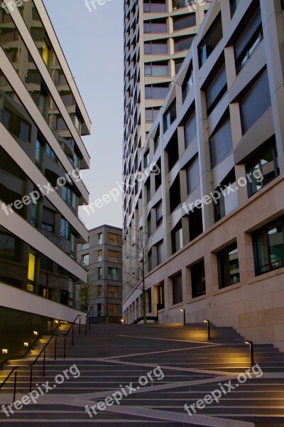 Architecture Facade Modern Evening Light Free Photos