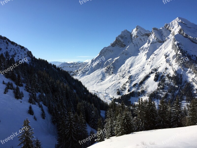 Mountain Alps Snow Hautes Alpes Landscape