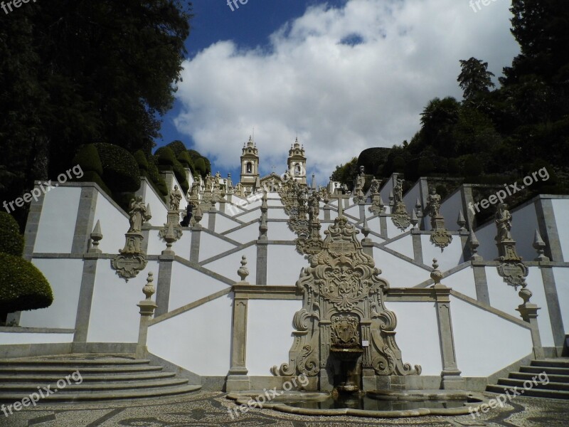 Braga Bom Jesus Portugal Sanctuary Free Photos