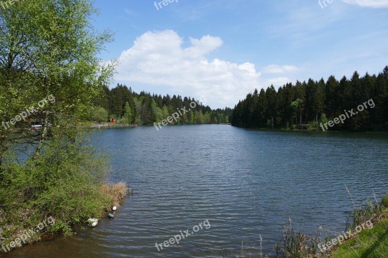 Grumbach Pond Hahnenklee Pond Lake Water