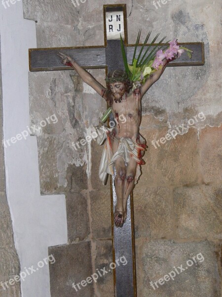 Jesus Portuguese Crucifix Christ Christian Wood