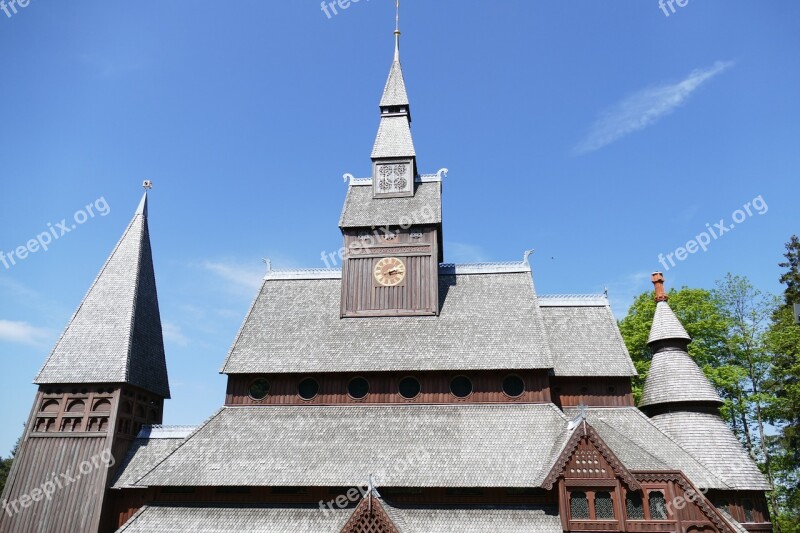 Stave Church Wooden Roof Ornaments World Heritage Hahnenklee