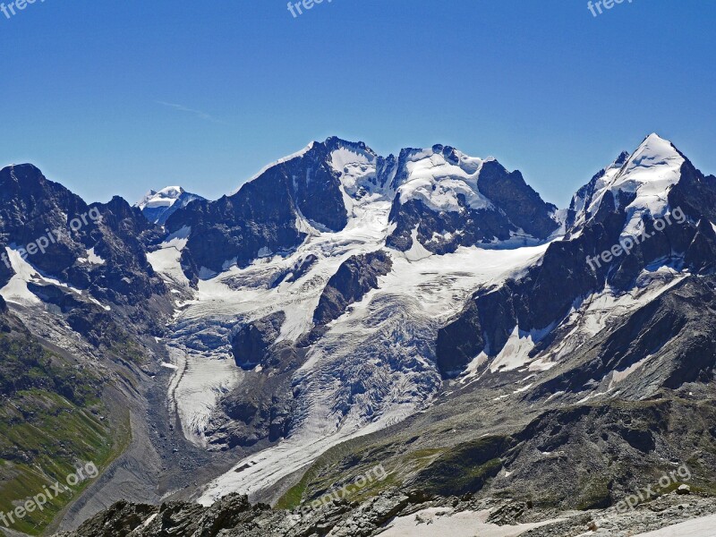 Bernina Alps Summit Glacier Four Thousands 4000 Meter