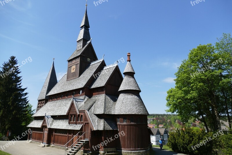 Stave Church Goslar-hahnenklee Old Historic Preservation Historically