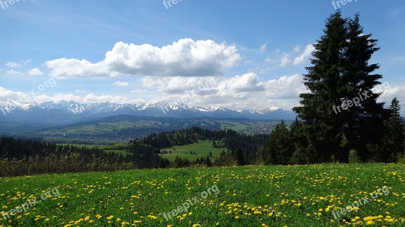 Mountains Tatry Poland The High Tatras Top View