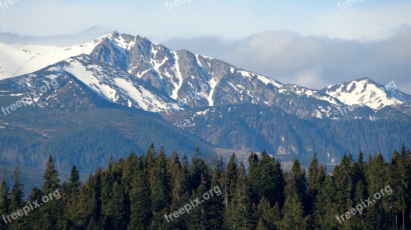 Mountains Tatry The High Tatras Top View Landscape