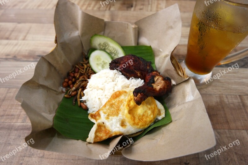 Nasi Lemak Malaysian Food Asian