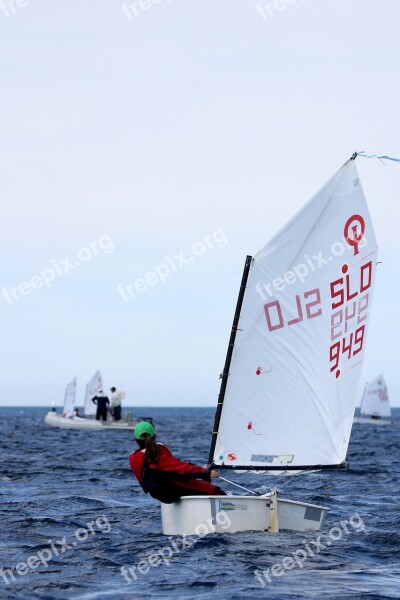 Sailing Dinghy Optimist Sailboat Race