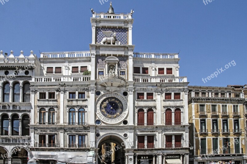 The Clock Tower Clock Tower St Mark's Square Venice Free Photos