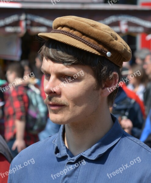 Man Face Hamburg 1 May Rally