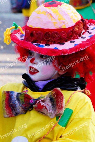 Child Clown Melted Color Colorful