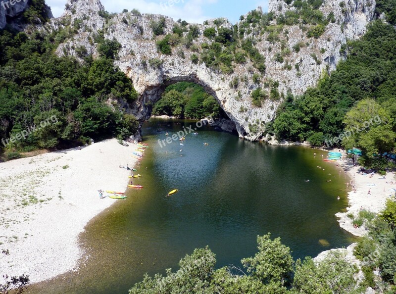 Ardèche France River Ardeche Gorge Landscape