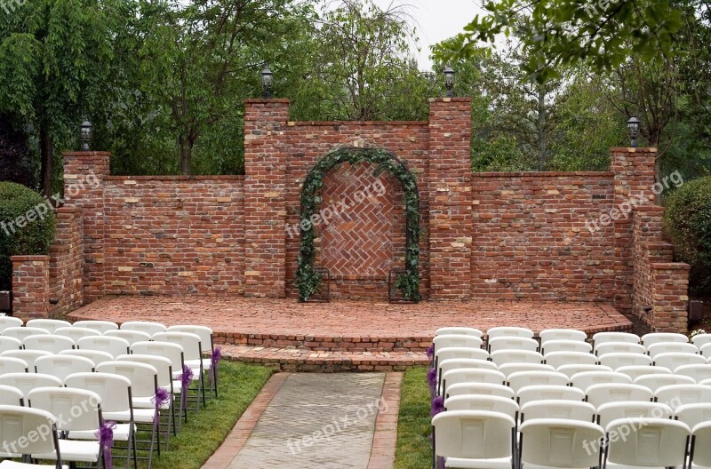 Background Outdoor Stage Brick Masonry