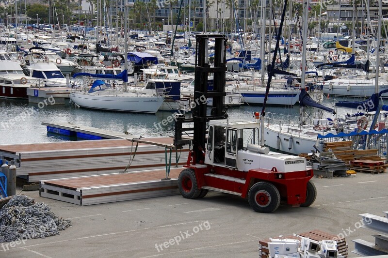 Port Working Boats Water Sea