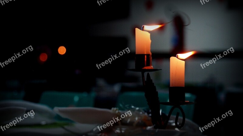 Candle Dinner Light Candles Celebration Light Dinner Candles