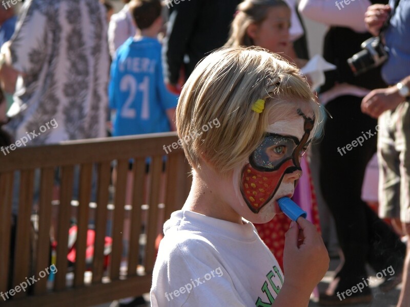 Child Face Painting Party Young School