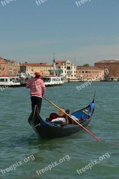 Italy Venice Gondola Gondolier Boat