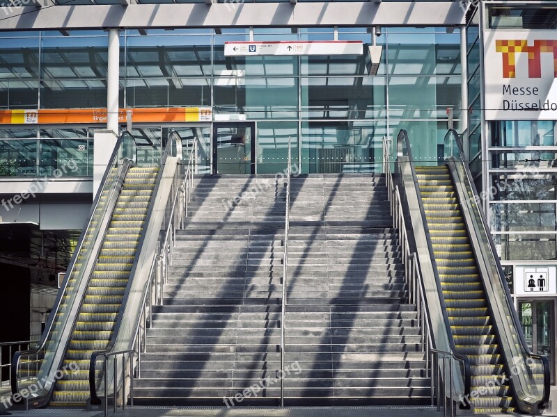 Stairs Escalator Gradually Means Of Rail Transport Handrails