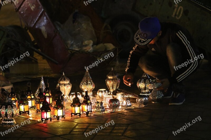 Earn Money Night Market Marrakech Morocco Market