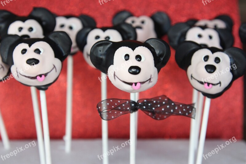 Cake Pops Mickey Mouse Cake Sweets Free Photos