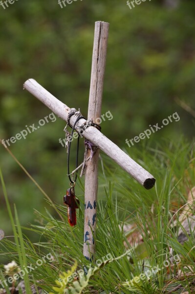 Wayside Cross Pilgrim Cross Away Christian Religion