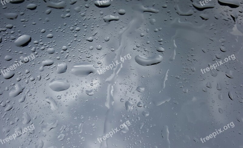 Water Wet Droplets Beading Rain