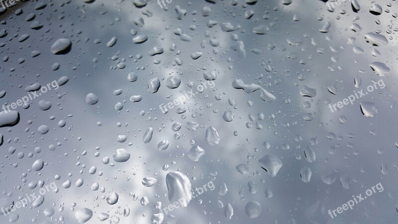 Water Wet Droplets Beading Rain