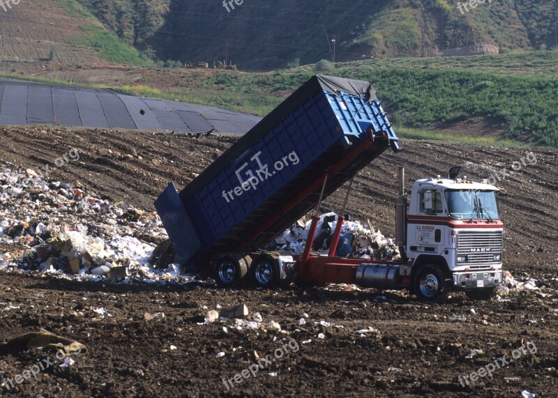 Dump Truck Landfill Disposal Garbage Truck Environmental