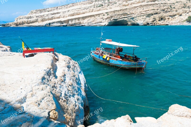 Crete Matala Sea Color Water