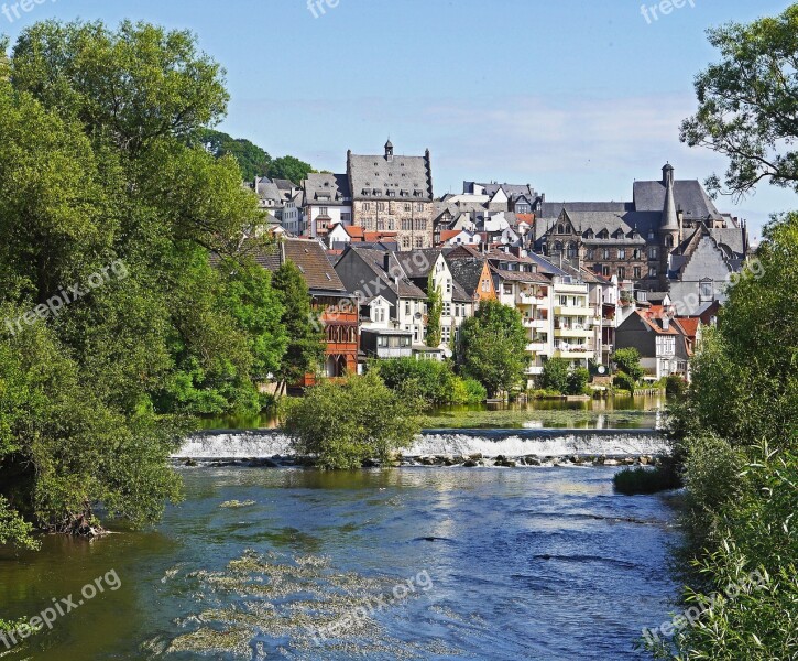 Marburg Lahn Weir Upper Town Town Hall