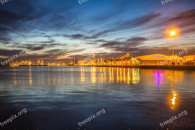 Southampton Port Twilight The Sky Free Photos