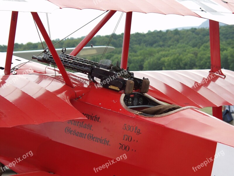 Triplane Fokker Dr1 The Red Baron Aircraft Free Photos