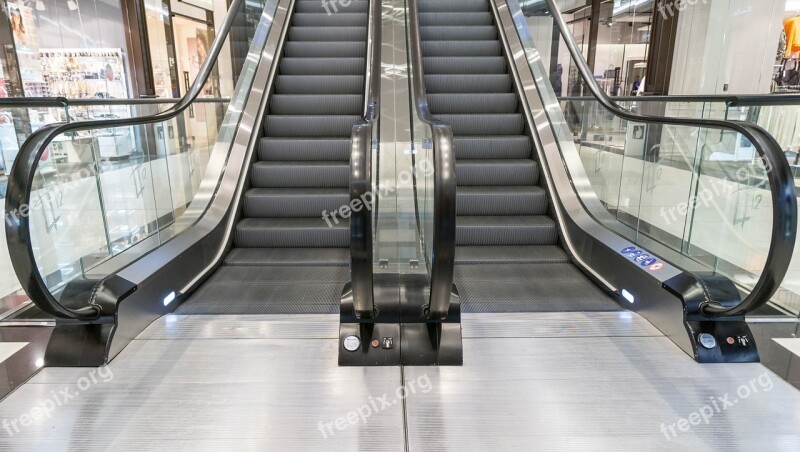 Stairs Escalator Shopping Centre Floor Gradually