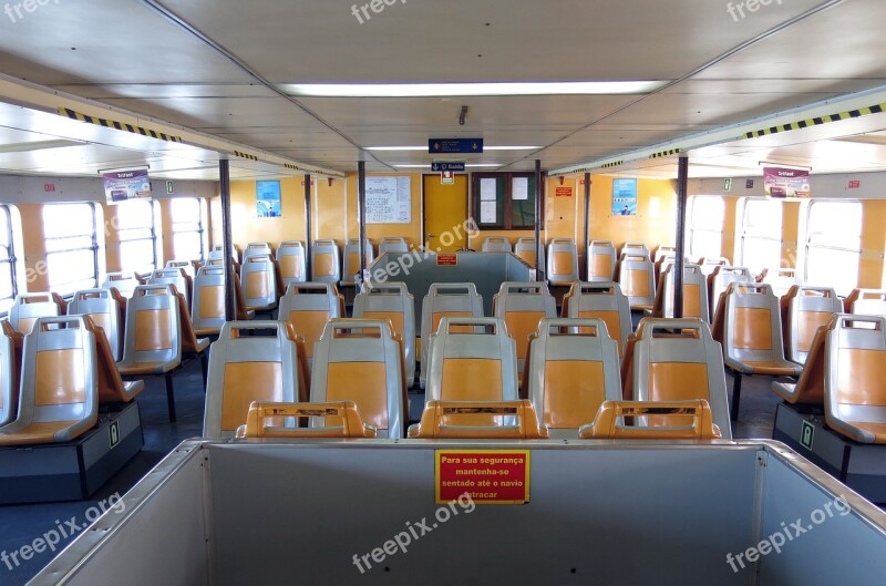 Inside Ferry Ship Lisbon Atlantic