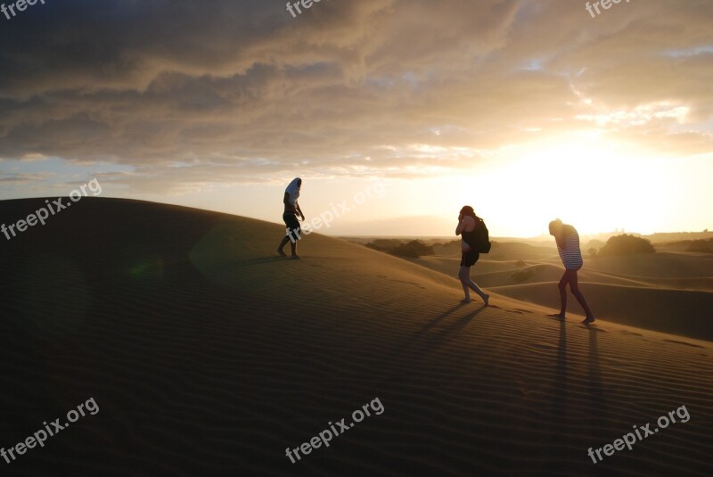 Desert Sandstorm Dunes Free Photos