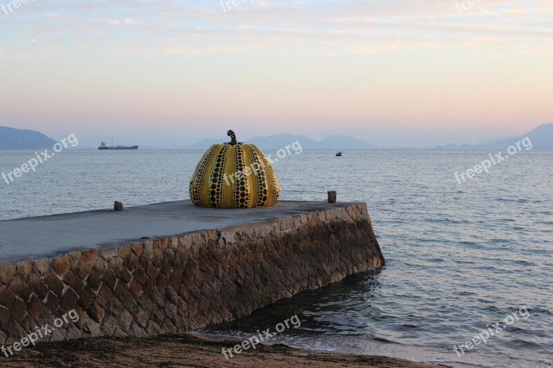 Pumpkin Art Sculpture Island Attraction