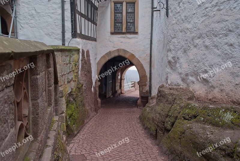 Wartburg Castle Courtyard Eisenach Luther Thuringia Germany