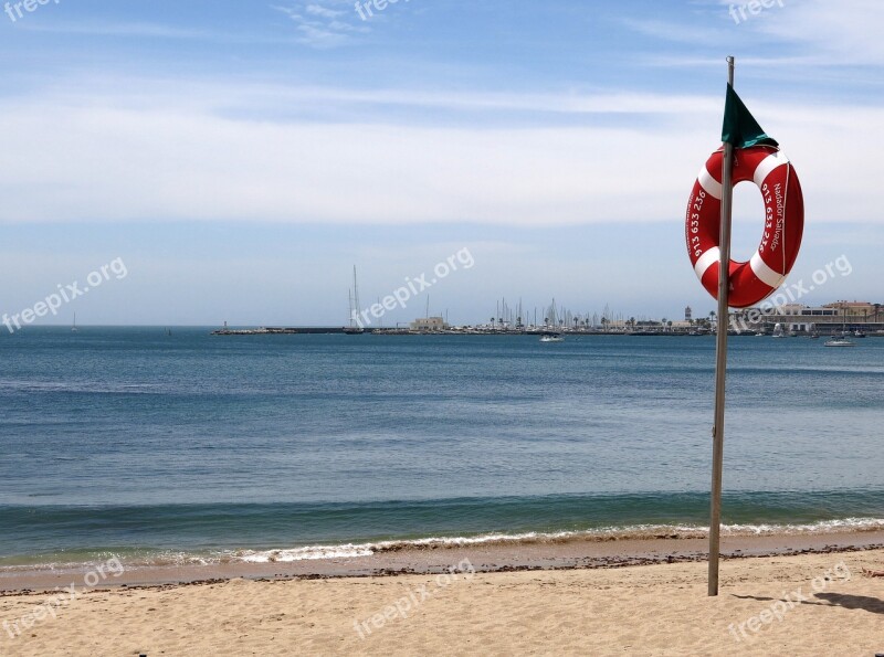 Beach Lifebelt Portugal Cascais Atlantic