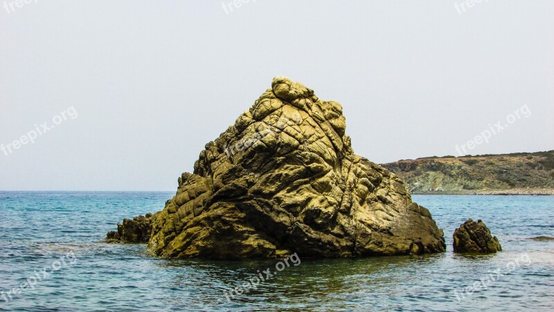 Cyprus Akamas National Park Rock Beach