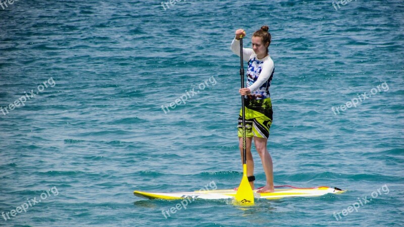 Paddling Board Sport Water Young