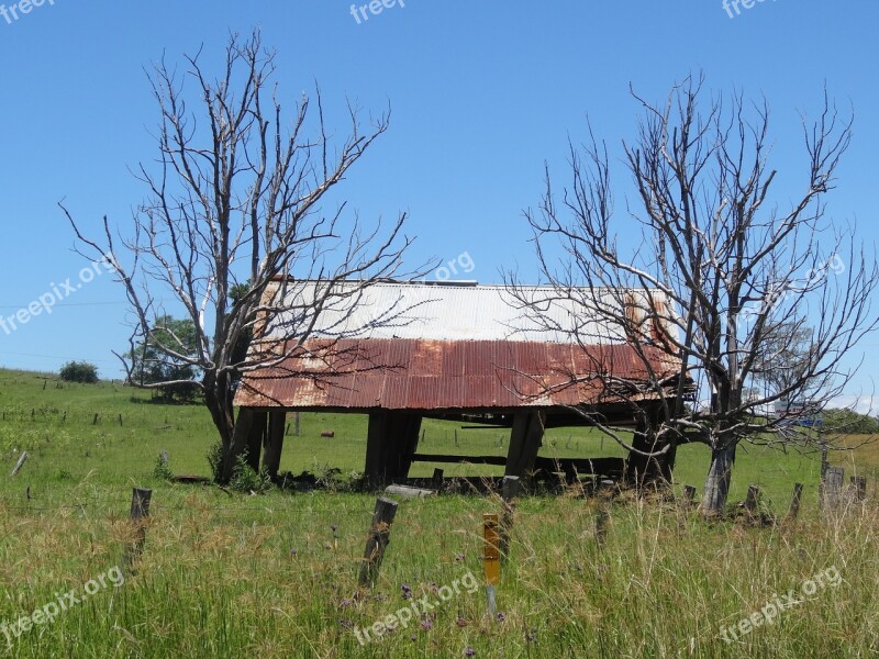 Barn Rusted Farm Rural Weathered