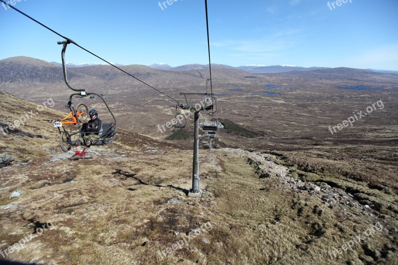 Mountain Bike Gelncoe Scotland Cable Car Free Photos