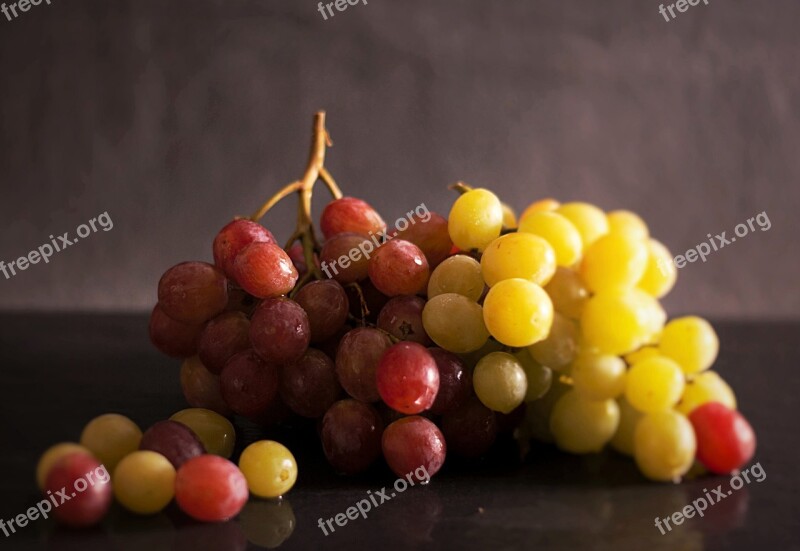 Fruit Healthy Ripe Grapes Close Up Ripe