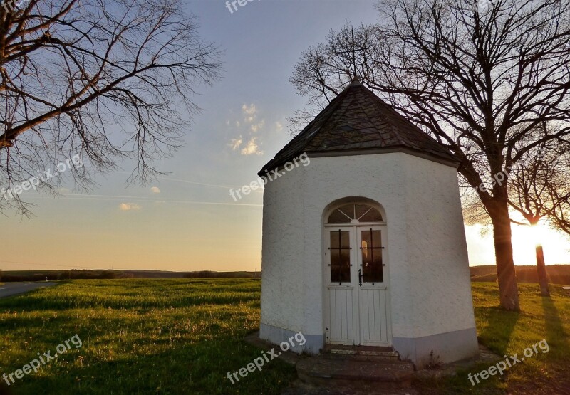 Chapel Religion Sunset Christian Luxembourg