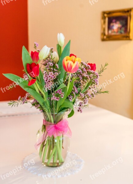 Flowers Mothers Day Bouquet Tulips Colorful