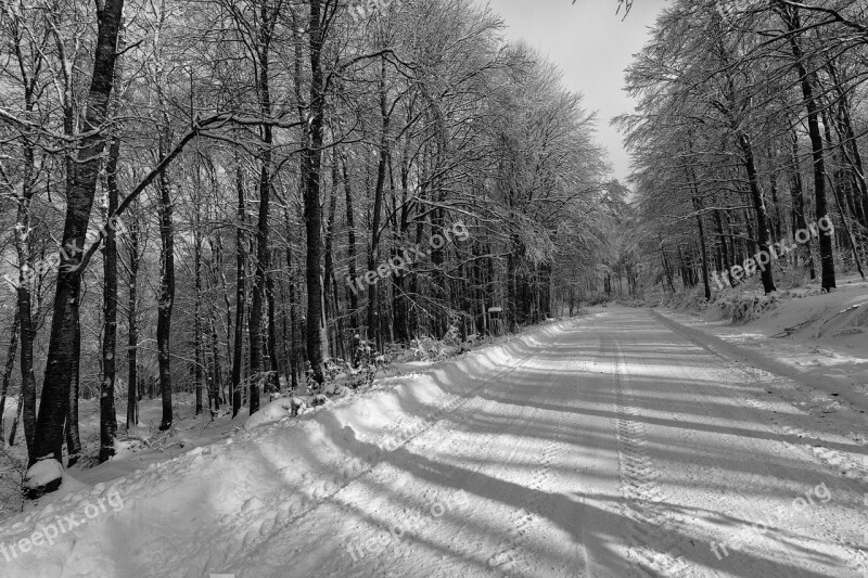 Snow Road Vitsi Winter Kastoria